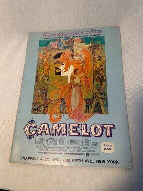 1967 Camelot Piano Selections 4 Hands Sheet Music Lerner Loewe